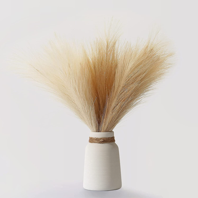 Pampas Grass Decor - 10 ชิ้นประดิษฐ์ Pampas Grass ช่อดอกไม้สําหรับห้องนอนหน้าแรกงานแต่งงานตกแต่งปลอมจําลองดอกไม้ Reed