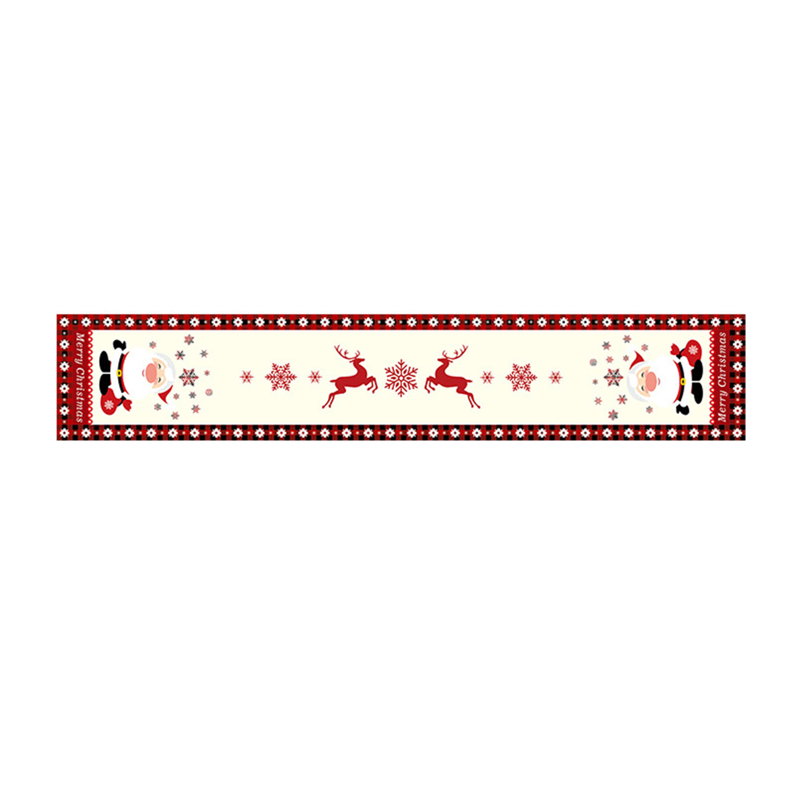 Linen Table Runner - ผ้าปูโต๊ะลายดอกไม้สำหรับเทศกาลคริสต์มาส เพิ่มความมีสไตล์ให้กับการจัดโต๊ะในวันหยุด สร้างเสน่ห์และความอบอุ่นในบรรยากาศเทศกาล