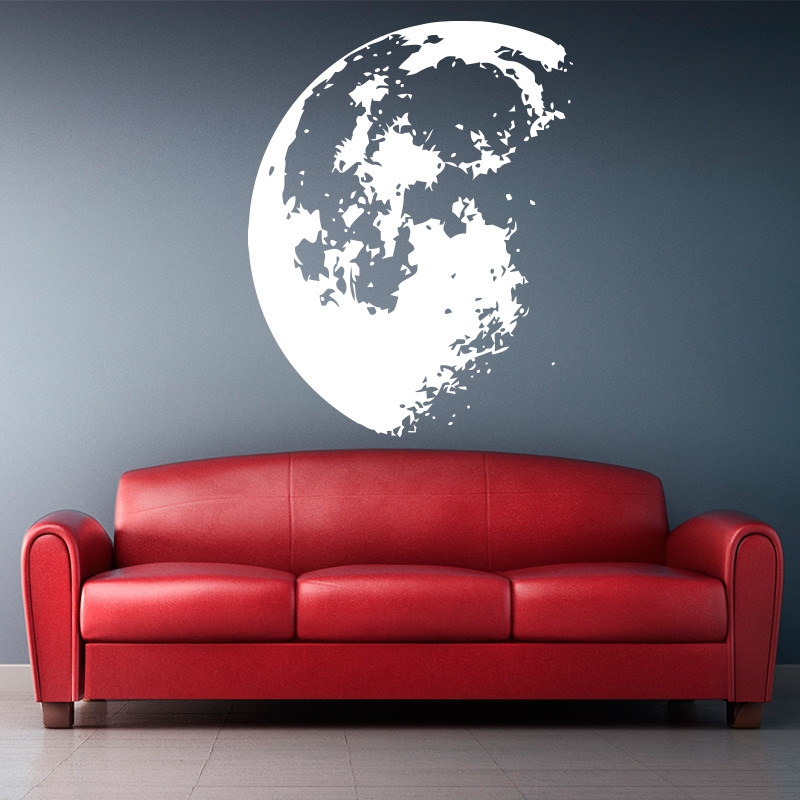 Home Decor Y2K - ด้านนอก Moon สติ๊กเกอร์ติดผนังตกแต่งบ้านโมเดิร์นไวนิล Wall Decals ที่ถอดออกได้ตกแต่งบ้าน