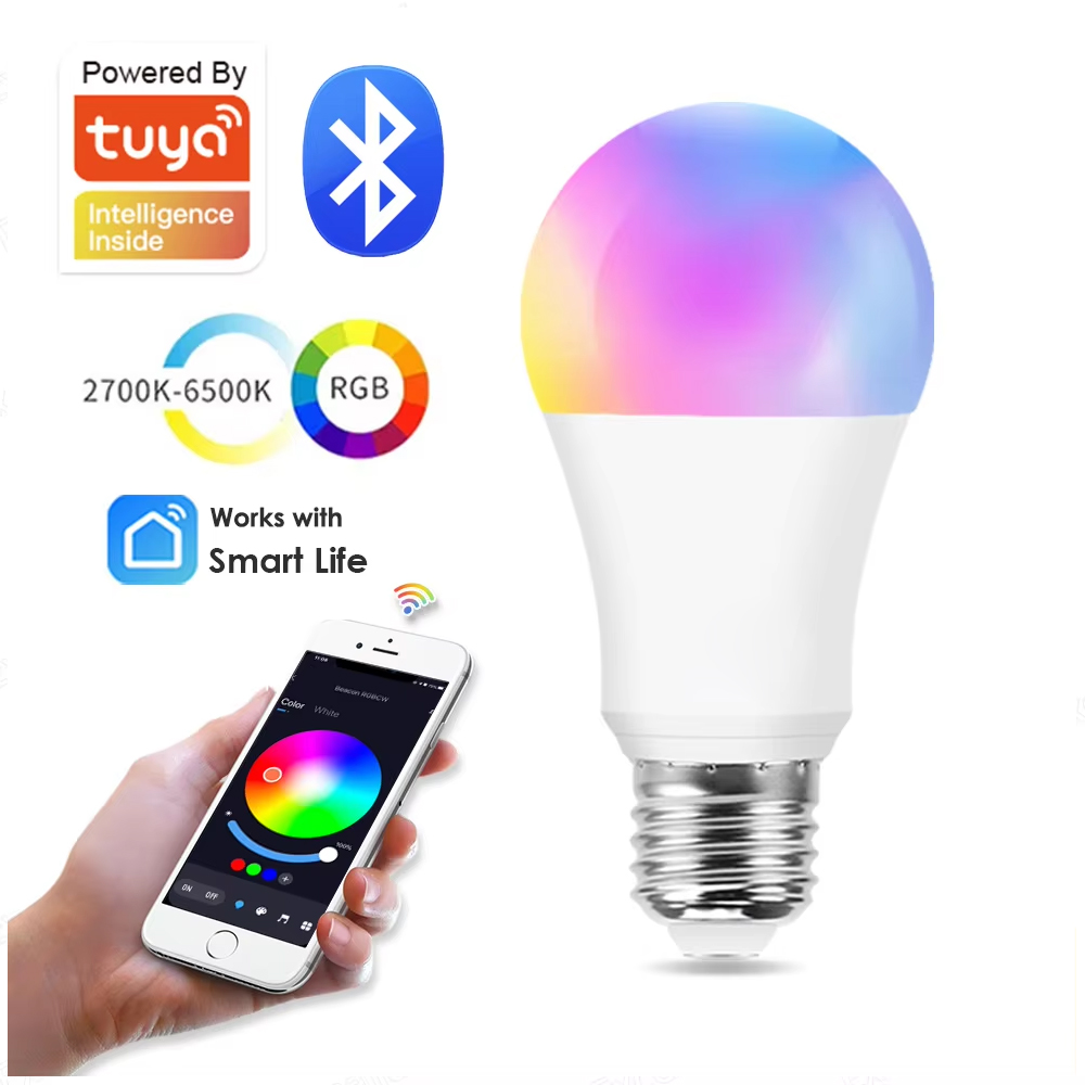 Home Decor Free App - หลอดไฟ LED อัจฉริยะ E27 ควบคุมผ่านแอป Tuya