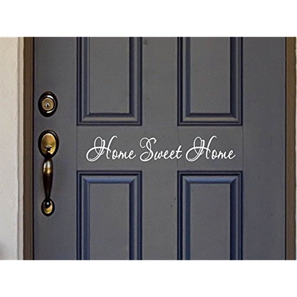 Home Decor Y2K - Sweet Home อ้างจากสติ๊กเกอร์ติดผนังไวนิลตัวอักษร Word สำหรับด้านหน้าประตูหรือผนัง Art