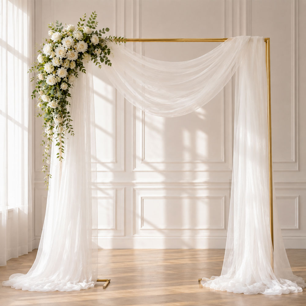 Linen Table Runner - ผ้าทูลล์โปร่งบาง 1 แพ็ก มีหลายสี เหมาะสำหรับใช้ทำซุ้มแต่งงาน ผ้าปูโต๊ะ