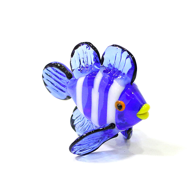 Home Decor Za - Murano แก้วตัวตลกปลารูปปั้นขนาดเล็กเครื่องประดับน่ารักปลาการ์ตูนขนาดเล็กหุ่นพิพิธภัณฑ์สัตว์น้ำทะเลสัตว์บ้านห้องนั่งเล่นของตกแต่งโต๊ะ