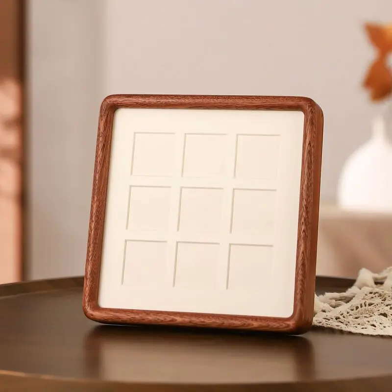 Bamboo Photo Frame - กรอบรูปไม้สี่เหลี่ยม ทำจากไม้สัก ดีไซน์แบบ 4 ช่อง สำหรับใส่ภาพถ่าย