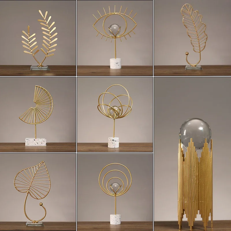 Home Decor Za - เครื่องประดับโลหะหรูหราแสง, ห้องนั่งเล่นในบ้าน, ห้องโถง, ตู้ไวน์, ตกแต่ง, เครื่องประดับโต๊ะทํางาน,