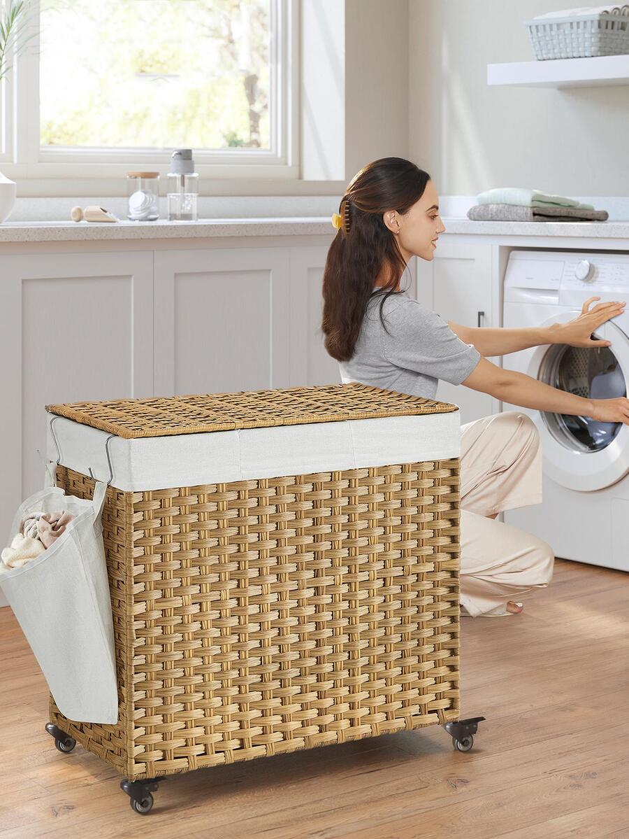 ตะกร้าใส่ผ้าซักพร้อมฝาปิด ขนาด - Rattan Plant Basket บทวิจารณ์และราคา