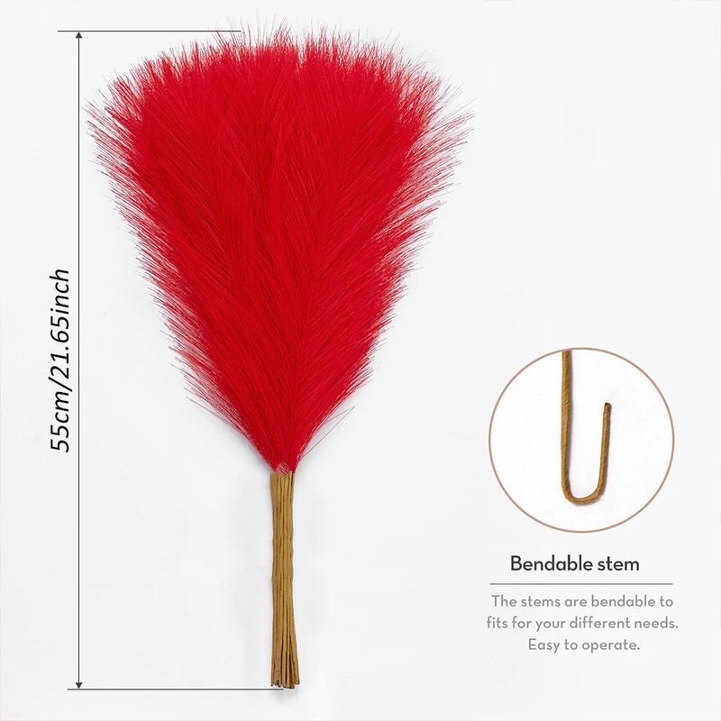 หญ้าปอมปัสเทียมแบบช่อ 55 ซม. ด - Pampas Grass Decor บทวิจารณ์และราคา