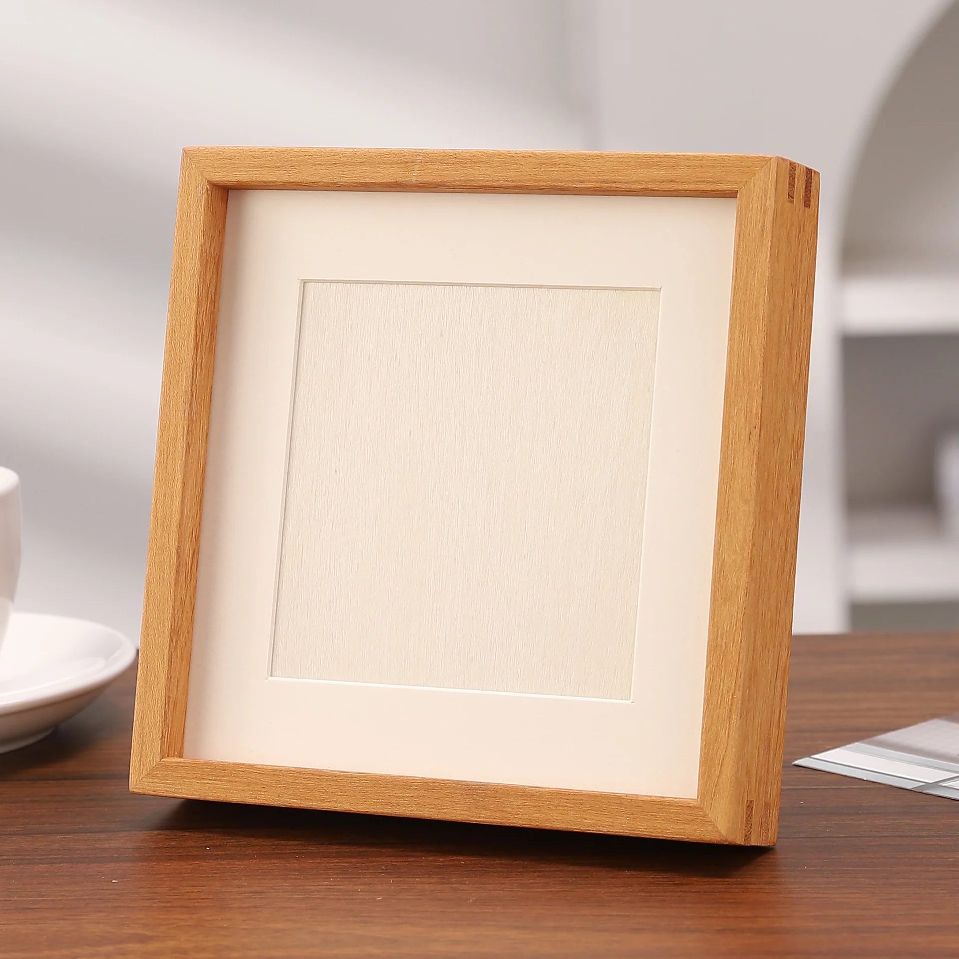 กรอบรูปไม้เนื้อแข็งทรงสี่เหลี่ - Bamboo Photo Frame บทวิจารณ์และราคา