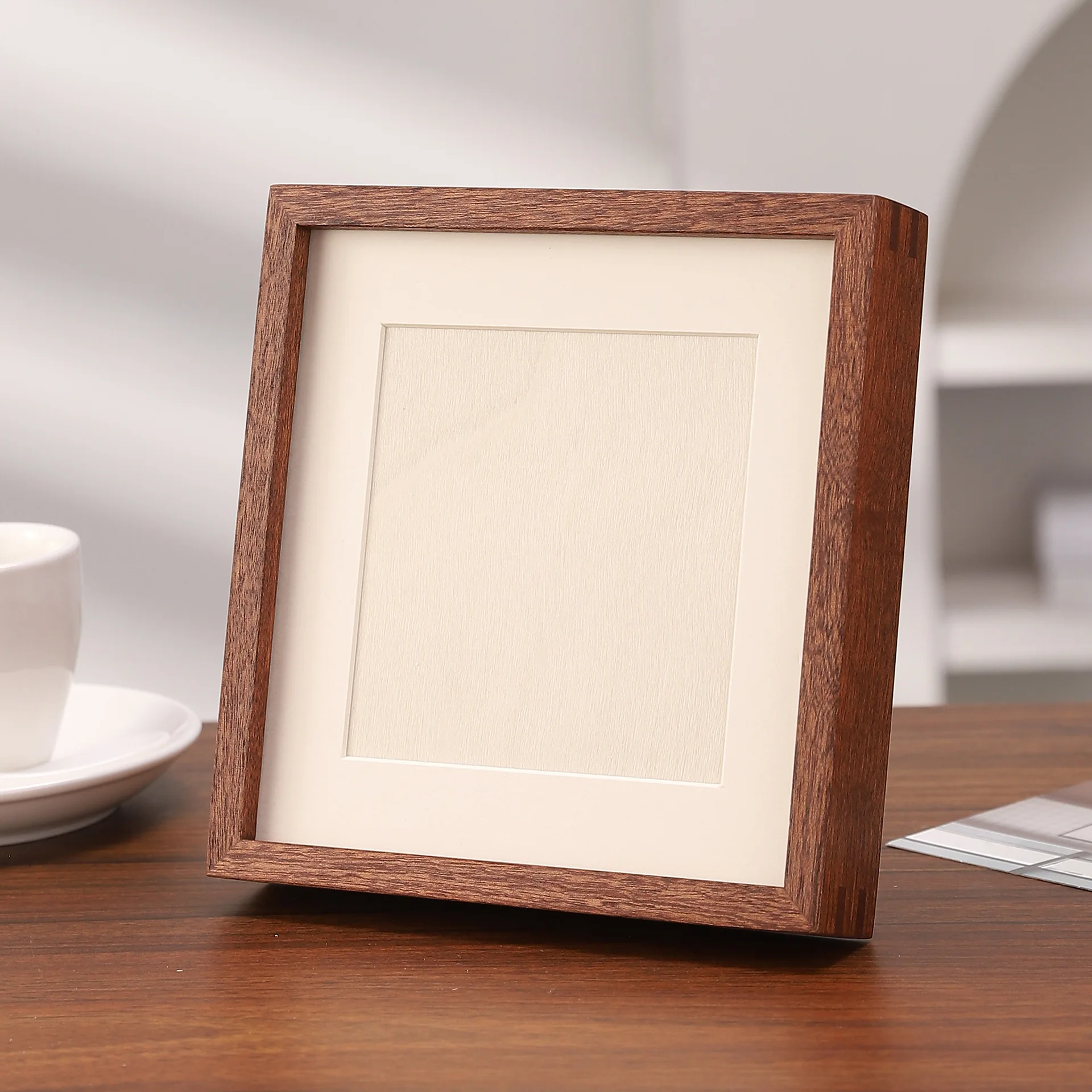 กรอบรูปไม้เนื้อแข็งทรงสี่เหลี่ - Bamboo Photo Frame บทวิจารณ์และราคา