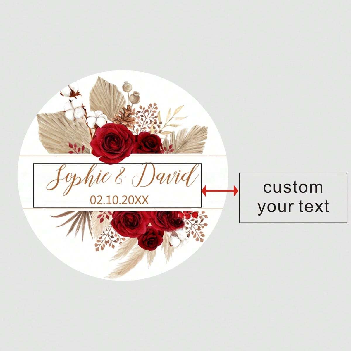 สติกเกอร์แต่งงานลายหญ้าแพมพัส  - Pampas Grass Decor บทวิจารณ์และราคา