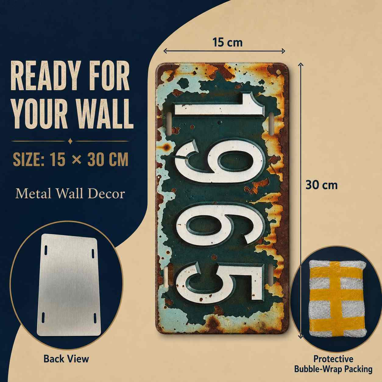 ป้ายทะเบียนอะลูมิเนียม 2D สไตล - Home Decor Indonesia บทวิจารณ์และราคา