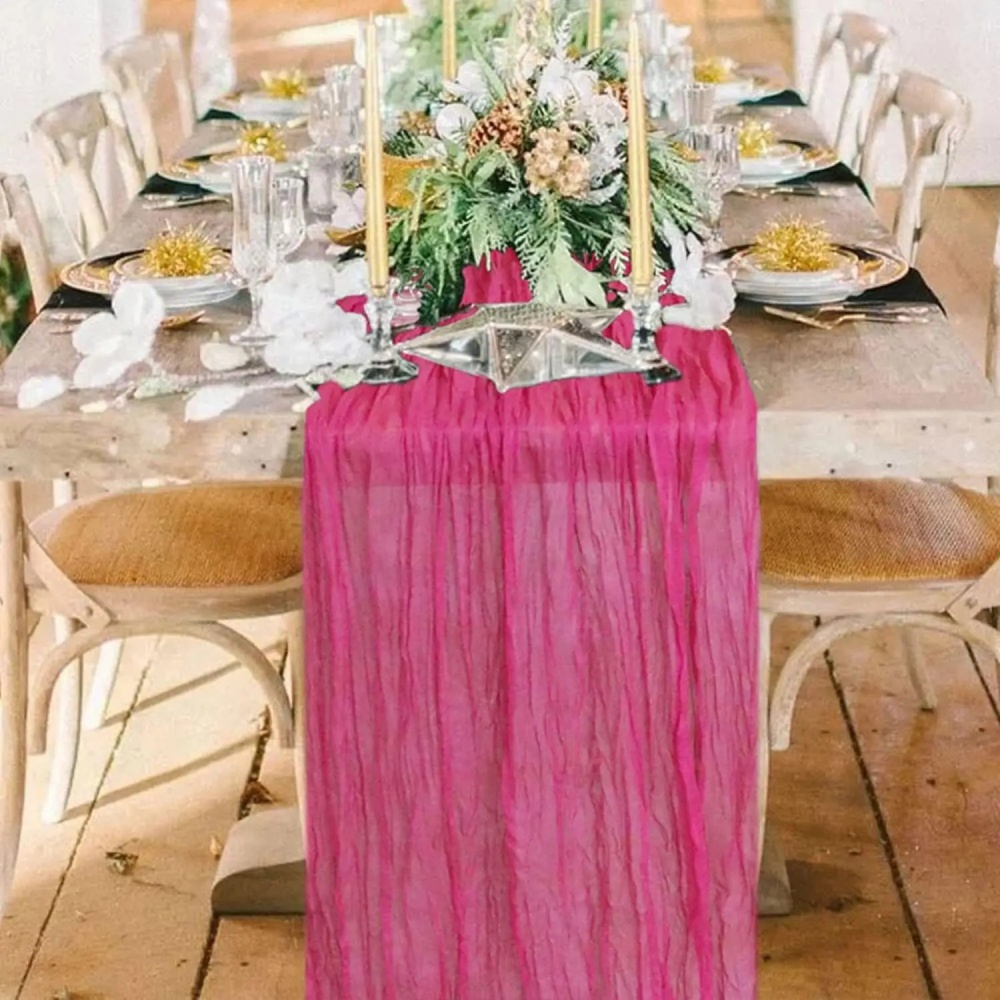 ผ้าปูโต๊ะจีบสไตล์โบฮีเมียนสุดส - Linen Table Runner บทวิจารณ์และราคา