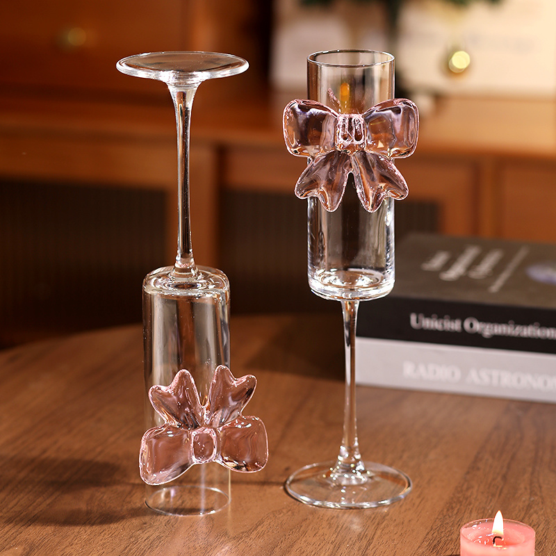 แก้วแชมเปญทรงโบว์ แก้วไวน์คริส - Home Decor Y2K บทวิจารณ์และราคา