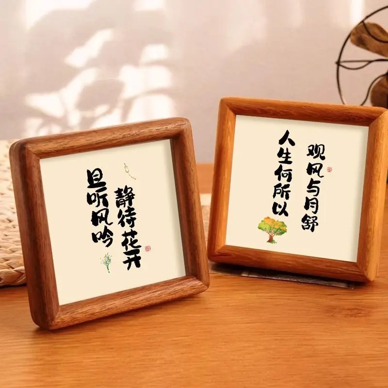 กรอบรูปไม้วอลนัทสีดำทรงสี่เหลี - Bamboo Photo Frame บทวิจารณ์และราคา