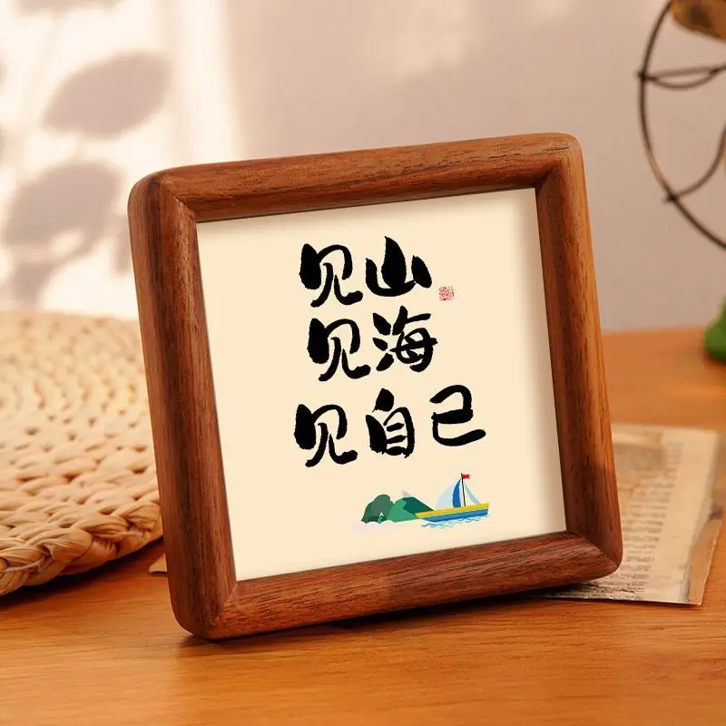 กรอบรูปไม้วอลนัทสีดำทรงสี่เหลี - Bamboo Photo Frame บทวิจารณ์และราคา