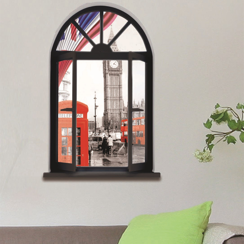 สติ๊กเกอร์ติดผนังลายวิวถนนเมือ - Home Decor Y2K บทวิจารณ์และราคา