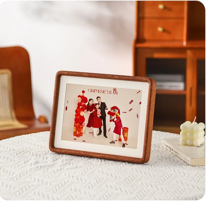 กรอบรูปไม้จริงสักดำหรูหรา ทรงม - Bamboo Photo Frame บทวิจารณ์และราคา