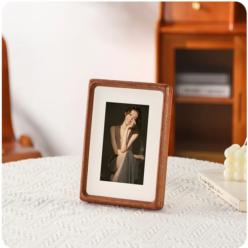 กรอบรูปไม้จริงสักดำหรูหรา ทรงม - Bamboo Photo Frame บทวิจารณ์และราคา