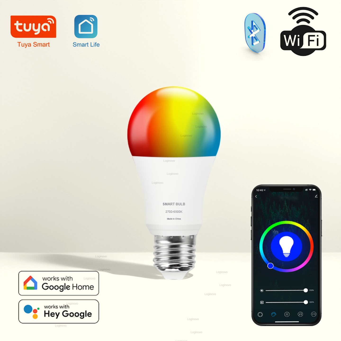 Tuya หลอดไฟ LED บลูทูธ/WiFi E2 - Home Decor Free App บทวิจารณ์และราคา