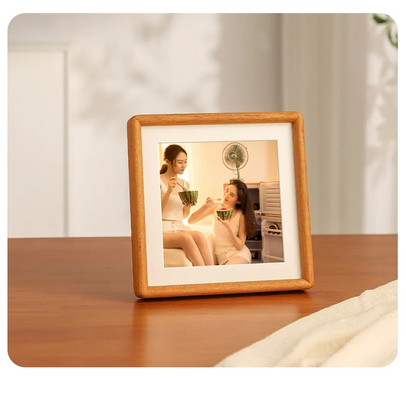 กรอบรูปไม้เนื้อแข็งทรงสี่เหลี่ - Bamboo Photo Frame บทวิจารณ์และราคา