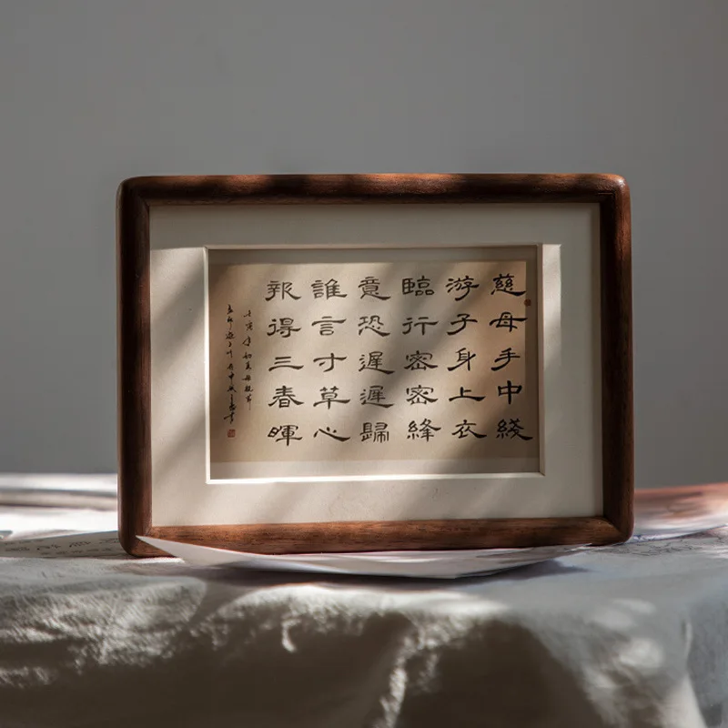 กรอบรูปไม้เนื้อแข็งสีวอลนัท -  - Bamboo Photo Frame บทวิจารณ์และราคา