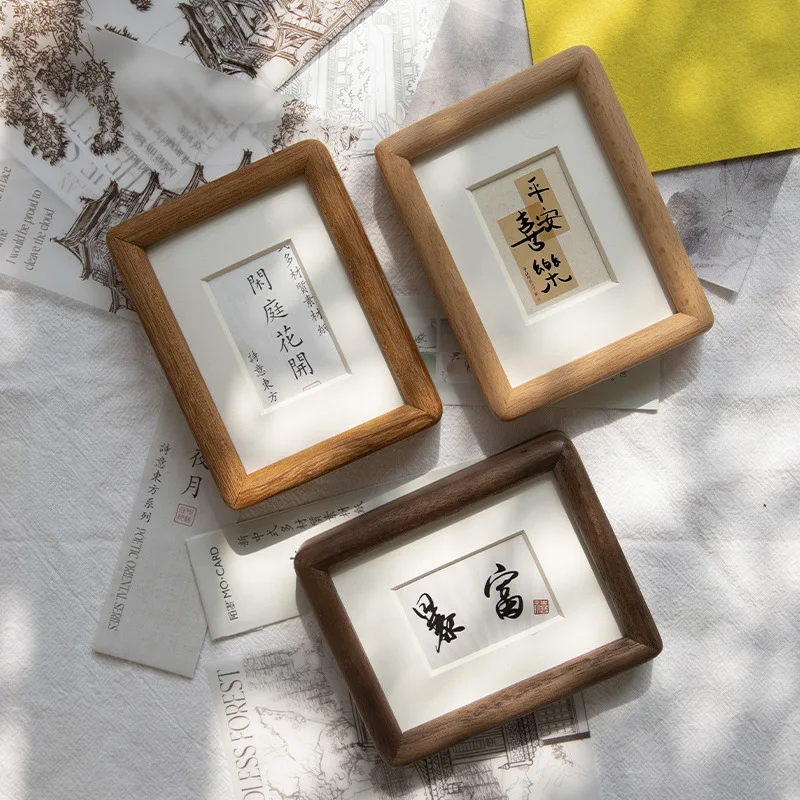 กรอบรูปไม้เนื้อแข็งสีวอลนัท -  - Bamboo Photo Frame บทวิจารณ์และราคา