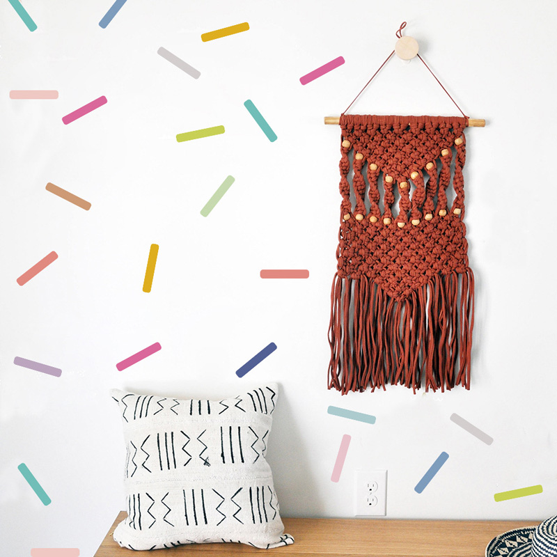 48pcs Candy Strip สติ๊กเกอร์ติ - Home Decor Indonesia บทวิจารณ์และราคา