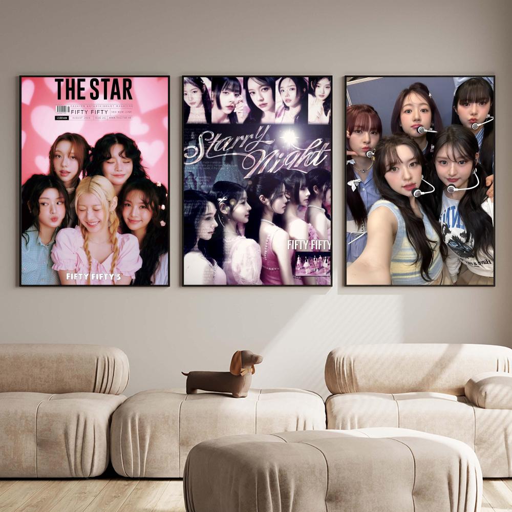 F-FIFTY FIFTY Group โปสเตอร์ป๊ - Home Decor Y2K บทวิจารณ์และราคา