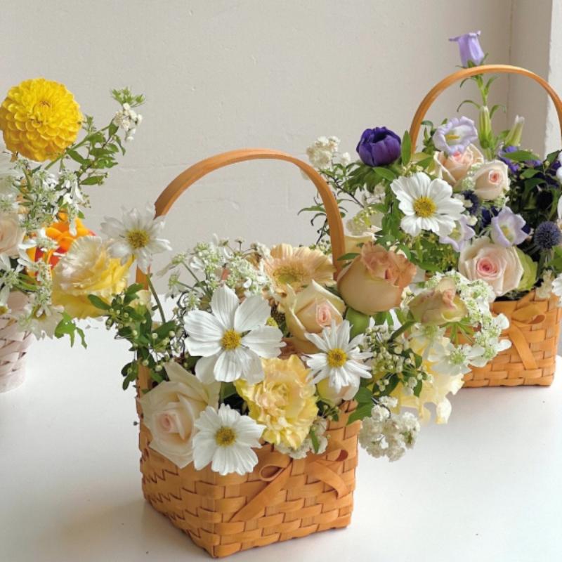 ตะกร้าหวายลายดอกไม้สำหรับเจ้าส - Rattan Plant Basket บทวิจารณ์และราคา