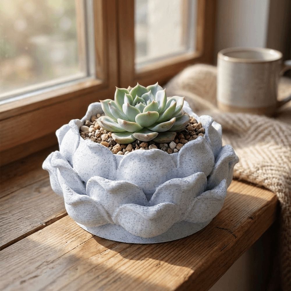 กระถางต้นไม้รูปดอกบัว พลาสติกพ - Rattan Plant Basket บทวิจารณ์และราคา