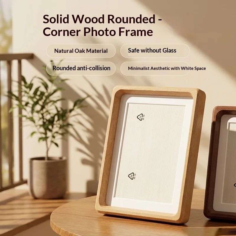 กรอบรูปไม้จริงมุมโค้งมน สำหรับ - Bamboo Photo Frame บทวิจารณ์และราคา